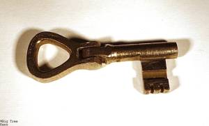Antique Brass Pocket Door Key Key 13b
