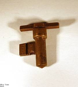 Antique Pocket Door Key Bar Top with Screw on Shaft Key 5b